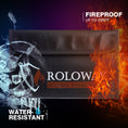 Cargar la imagen en la vista de la galería, ROLOWAY SAFE small black and silver fireproof money bag 5x8 inches3