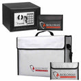 Cargar la imagen en la vista de la galería, ROLOWAY SAFE Steel Small Money Safe Box Black with Fireproof Money Bag for Cash and Large Fireproof Document Bag2
