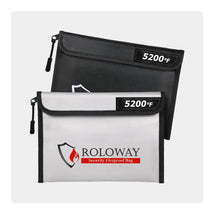 Fireproof pouch 5200℉ AL | 2-pack Black with Reflective Strip | M