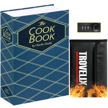 X-Large Hidden Book Safe with Fireproof Money Bag for Extra-Large Fireproof Book Safe with Concealed Money Bag0