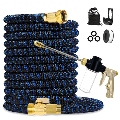 Expandable Garden Hose | 10-Mode High-Pressure Nozzle