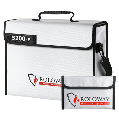Fireproof bag | Large 15 x 12 x 5 inch  5200℉ Silver | Roloway