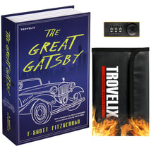 New hidden book safe with fireproof money bag for secure storage0