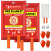 Emergency Fire Blanket for Home and Kitchen | 40 x 40 inch 2 Pack | Roloway