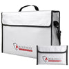 Fireproof document bag | 15 x 12 x 5 inch Silver | Roloway