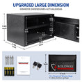 Charger l'image dans la visionneuse de la galerie, Bundle-ROLOWAY SAFE Grand coffre-fort avec 2 sacs d'argent ignifuges et sac de rangement de fichiers ignifuge noir (17 x 11,8 x 5 pouces) avec serrure

