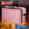 Fireproof document bag  | 17 x 11.8 x 5 inch X-Large Pink | Roloway