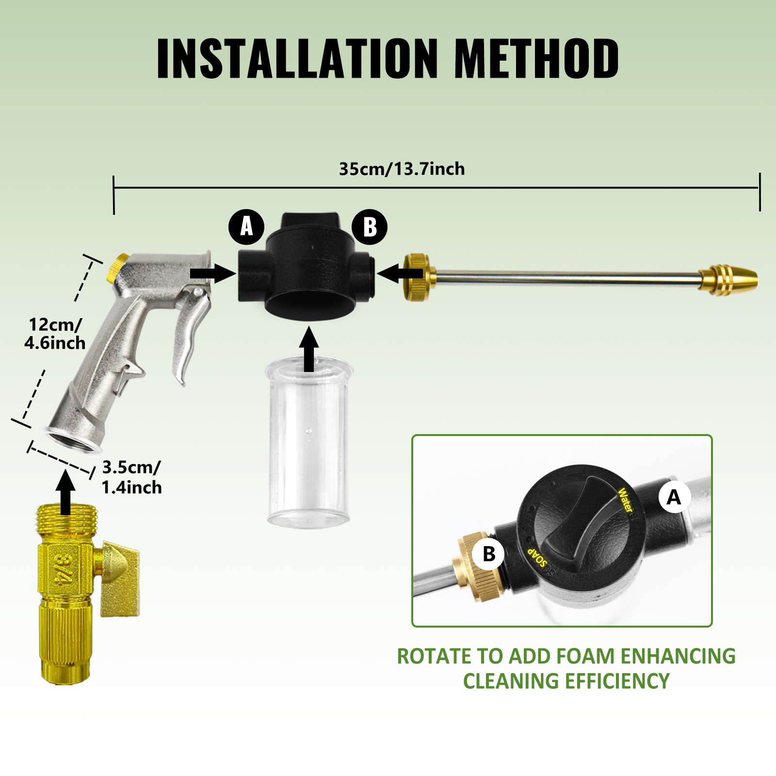 Expandable Garden Hose | 10-Mode High-Pressure Nozzle | 3-Color