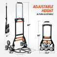 Charger l'image dans la visionneuse de la galerie, Foldable 6-wheel Stair Climbing Dolly | Black & Orange | Sekamtools
