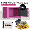 Safe Box | Pink 0.23 Cubic Feet with Silver Keypad | Bostra