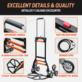 Charger l'image dans la visionneuse de la galerie, Foldable 6-wheel Stair Climbing Dolly | Black & Orange | Sekamtools
