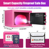 Safe Box | Pink 0.23 Cubic Feet with Silver Keypad | Voncabay