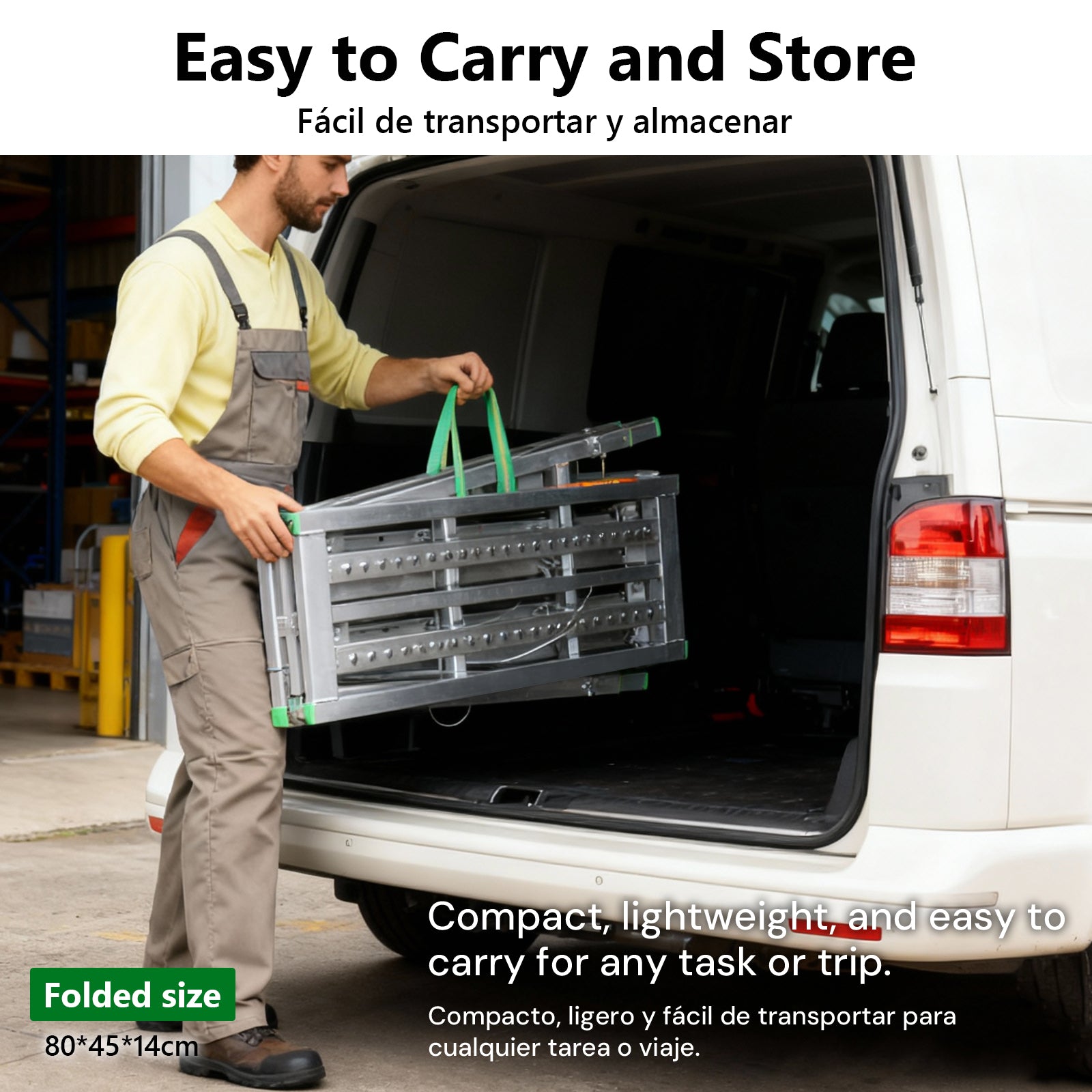 Portable steel ladder | Silver | Sekamtools