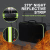 Fireproof document bag | 17 x 11.8 x 5 inch X-Large Black with Reflective Strip | Roloway