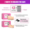 Safe Box | Pink 0.23 Cubic Feet with Silver Keypad | Voncabay