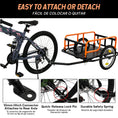 Charger l'image dans la visionneuse de la galerie, Foldable bicycle cargo trailer | Black & Orange | Sekamtools
