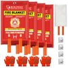 Emergency Fire Blanket for Home and Kitchen | 40 x 40 inch 4 Pack | Roloway