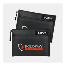 Fireproof pouch 5200℉ AL | 2-pack Black with Reflective Strip | M