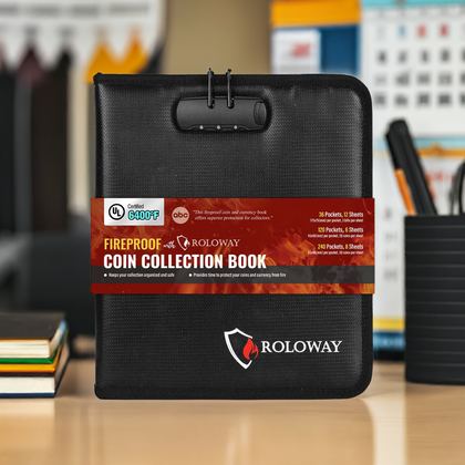 Coin Collection Book | 6400℉ Heat Insulated with 360 Pockets | Roloway