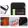 ROLOWAY SAFE Small Fireproof Bag with Reflective Strip (5 x 8 inches) (Black & Silver)