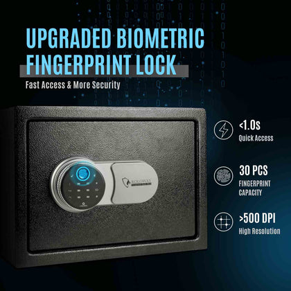 ROLOWAY SAFE Large Money Safe Box for Home with Biometric Fingerprint Lock