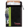 ROLOWAY Fireproof Document Bag (15 x 11 inch) with 2 Pockets & Reflective Strip(Black)