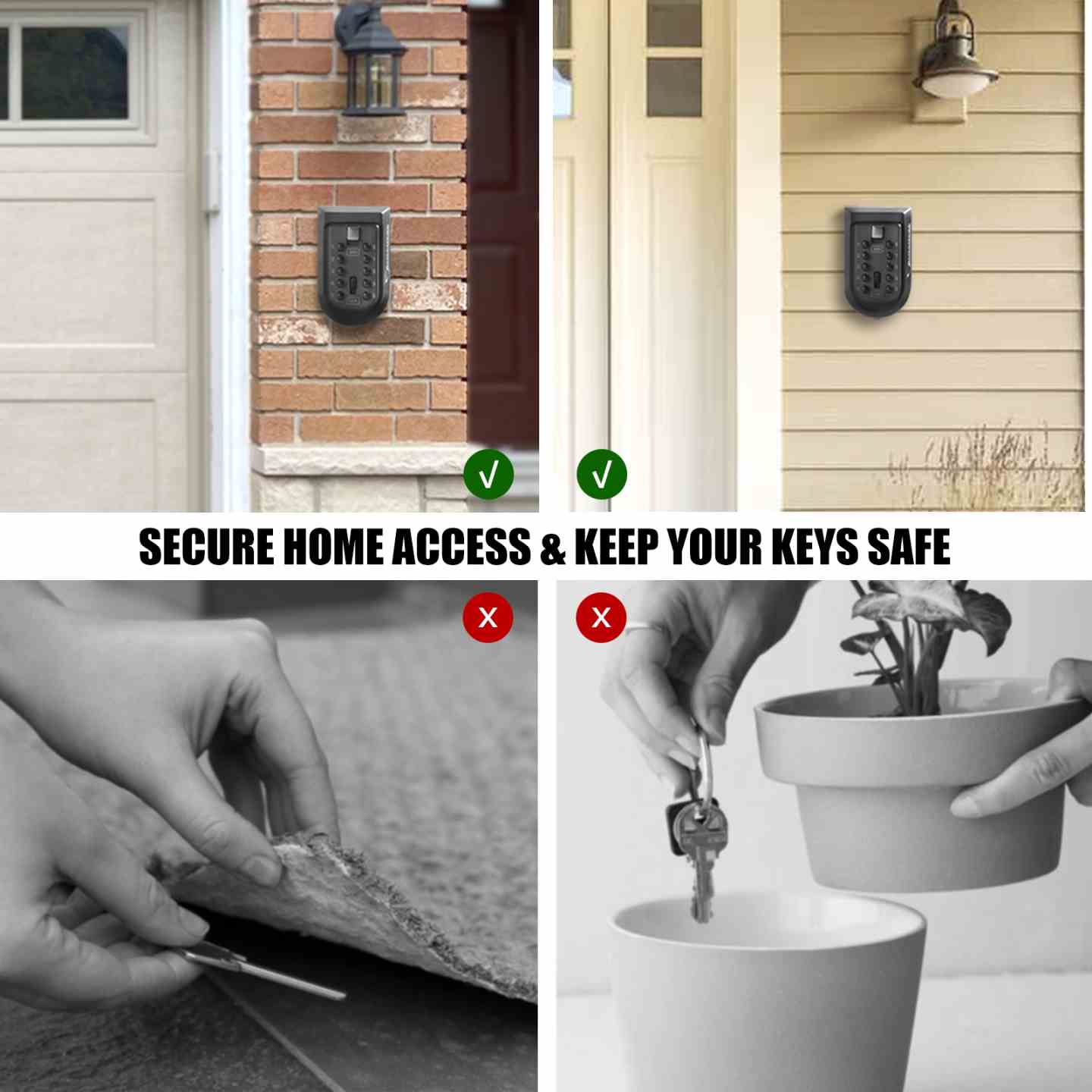 ROLOWAY SAFE Key Lock Box for Outside with Code