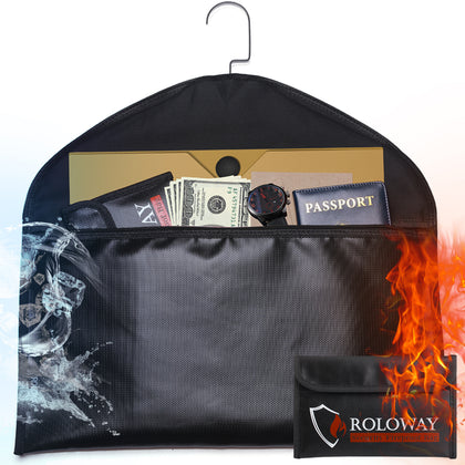 ROLOWAY Hanger Diversion Caja fuerte ignífuga con pequeña bolsa ignífuga 